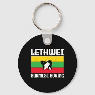 Great Lethwei Burmese Boxing Outfit Kick Mma Kickb Key Ring