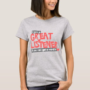 Great listener ladies red / coral t-shirt