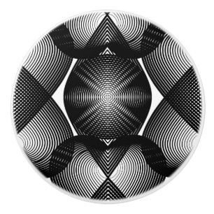 Great Looking Black and White Ceramic Knob/Pull Knob