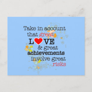 Great Love & Great Risks Postcard
