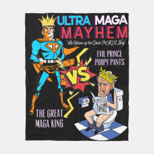 Great MAGA King Donald Trump Biden USA UltrA MAGA Fleece Blanket