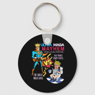 Great MAGA King  Donald Trump Biden USA UltrA MAGA Key Ring