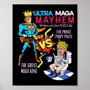 Great Maga King Donald Trump Biden Usa Ultra Maga Poster