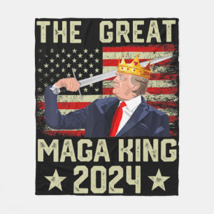 Great MAGA King Trump Biden Political Ultra Mega P Fleece Blanket