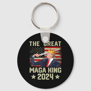Great MAGA King Trump Biden Political Ultra Mega P Key Ring