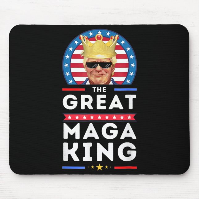 Great MAGA King Trump Biden Political Ultra Mega P Mouse Mat (Front)