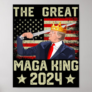 Great MAGA King Trump Biden Political Ultra Mega P Poster