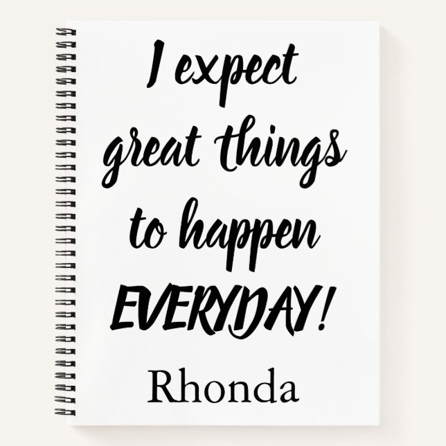 Great Manifestation Black and White Notebook (Front)