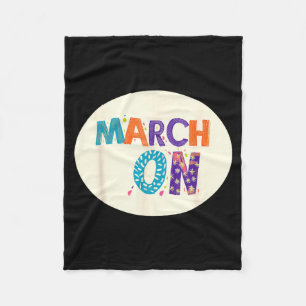 Great March On Statement for Spring Outfit Lovers Fleece Blanket