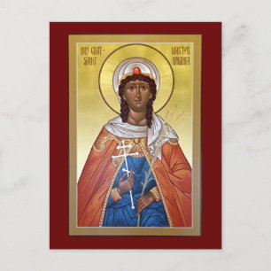 Great Martyr Barbara Prayer Card
