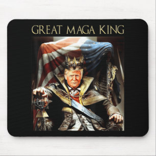 Great Mega King USA Flag Proud Ultra Maga Trump   Mouse Mat
