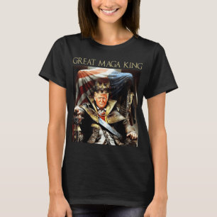 Great Mega King USA Flag Proud Ultra Maga Trump   T-Shirt