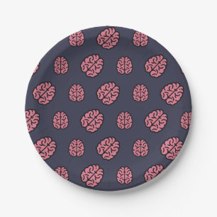 Great Minds Brain Pattern Paper Plate