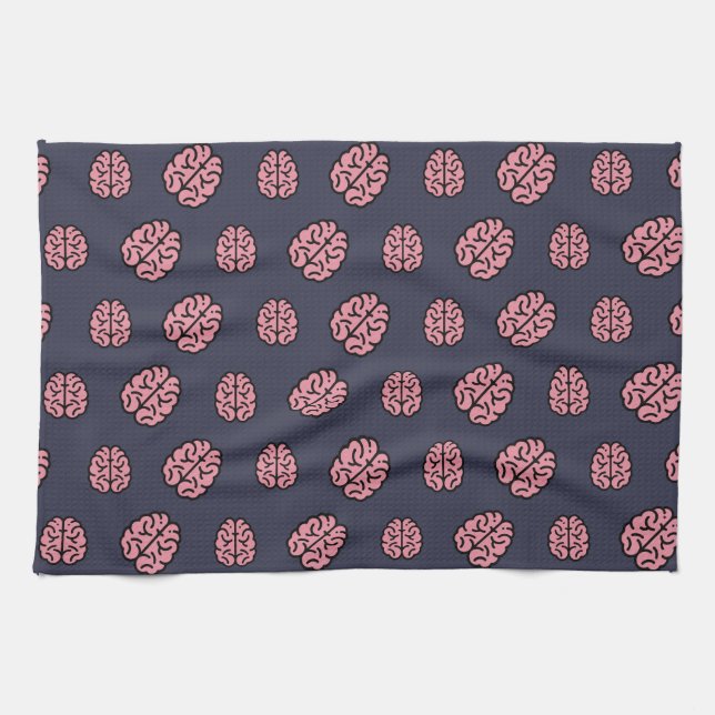 Great Minds Brain Pattern Tea Towel (Horizontal)