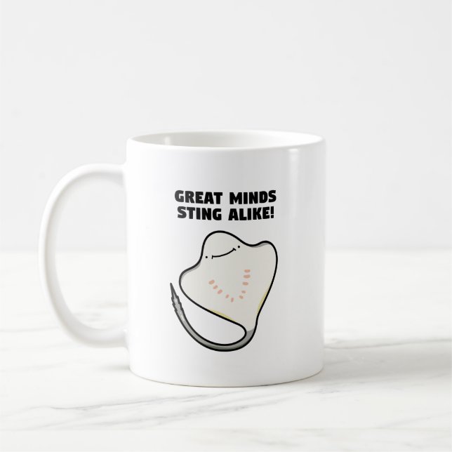 Great Minds Sting Alike Animal Pun Mug (Left)