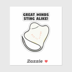 Great Minds Sting Alike Animal Pun Vinyl Sticker
