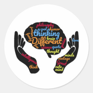 Great Minds Think Different round sticker