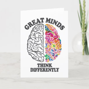 Great Minds Think Differently Brain Holiday Card