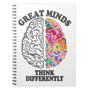 Great Minds Think Differently Brain Notebook