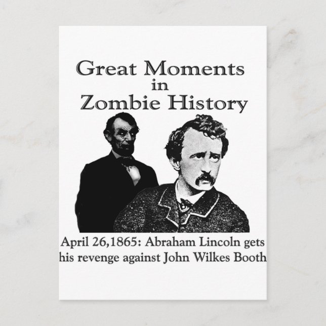 Great Moments in Zombie History Postcard (Front)