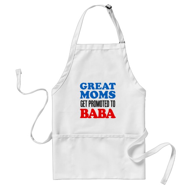Great Moms Promoted To Baba Ukrainian Grandmother Standard Apron (Front)