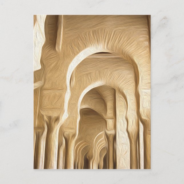 Great Mosque Kairouan oil paint effect Postcard (Front)