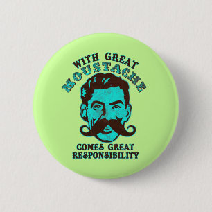 Great Moustache 6 Cm Round Badge