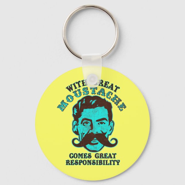 Great Moustache Key Ring (Front)