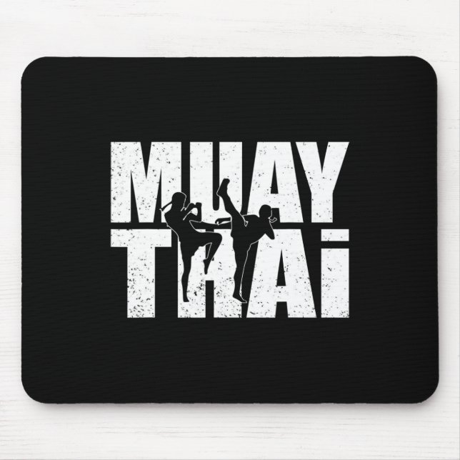 Great Muay Thai Design Mma Fighter Training Kickbo Mouse Mat (Front)