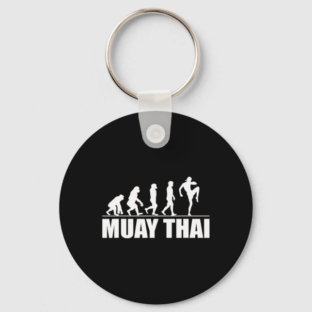 Great Muay Thai Evolution Gift Kickboxing Martial  Key Ring (Front)