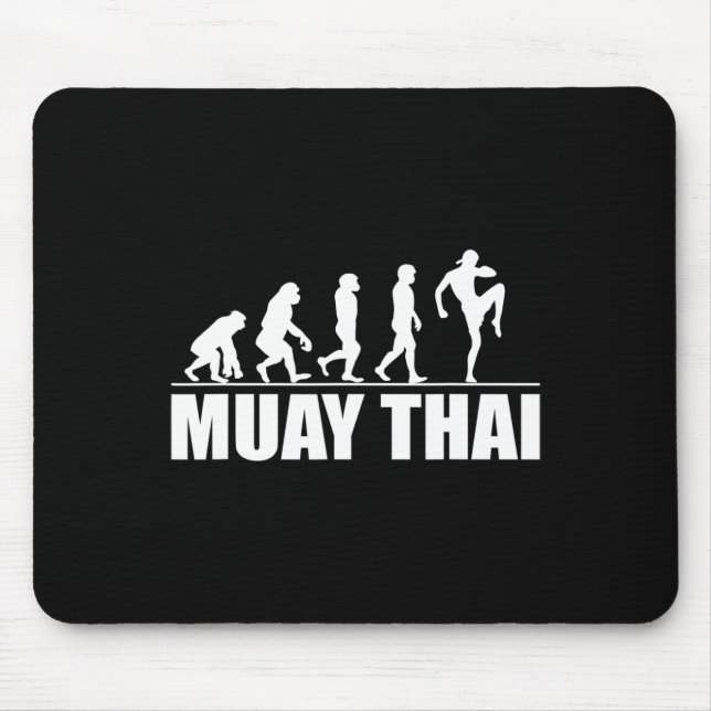 Great Muay Thai Evolution Gift Kickboxing Martial  Mouse Mat (Front)