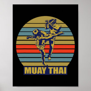 Great Muay Thai Kickboxing Martial Artist Thailand Poster