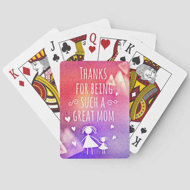 great mum playing cards (Back)