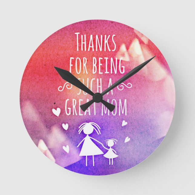 great mum round clock (Front)