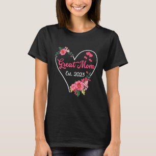 Great Mum To Grandma 2023 Pregnancy Announcement T-Shirt
