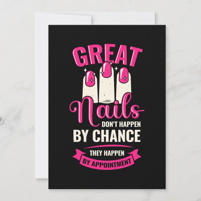 Great Nails Happen By Appointment Invitation (Front)