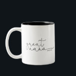 Great Nana Established | Grandma Gift  Two-Tone Coffee Mug<br><div class="desc">This mug features the text nana in s beautiful script with "est" and the year! This would make a perfect gift for her for mother's day, Christmas, birthday, or the perfect pregnancy announcement for that unexpected surprise that the soon to be nana can use forever! Change the colour of the...</div>