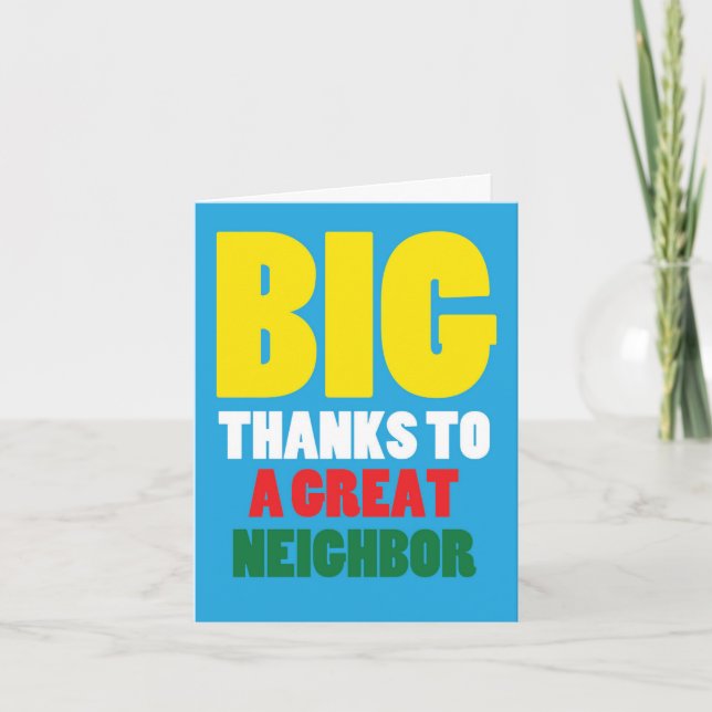Great Neighbour Thank You Card (Front)