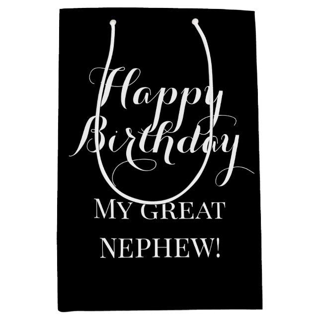 Great Nephew Happy Birthday gift Favour Bag (Front)