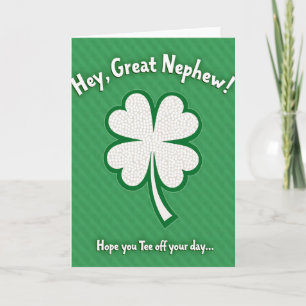 Great Nephew Lucky Golf Card