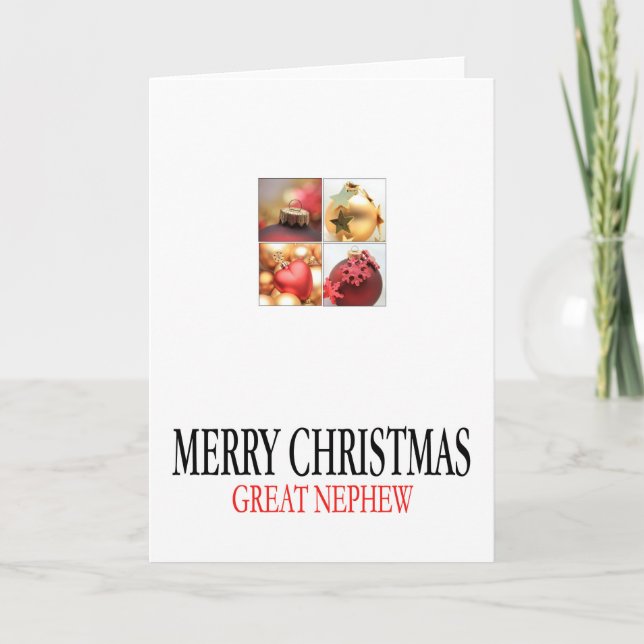 great nephew Merry Christmas card (Front)