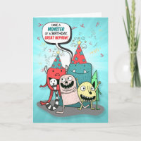 Great Nephew Red and Teal Monster Birthday