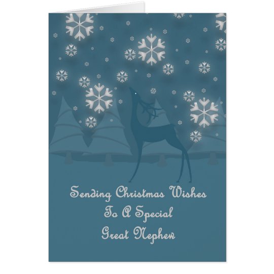 Great Nephew Reindeer Christmas Card