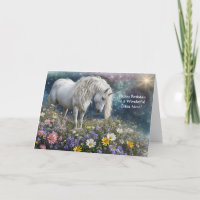 Great Niece or Grandniece Happy Birthday Unicorn