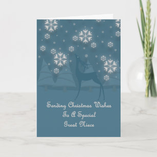 Great Niece Reindeer Christmas Holiday Card