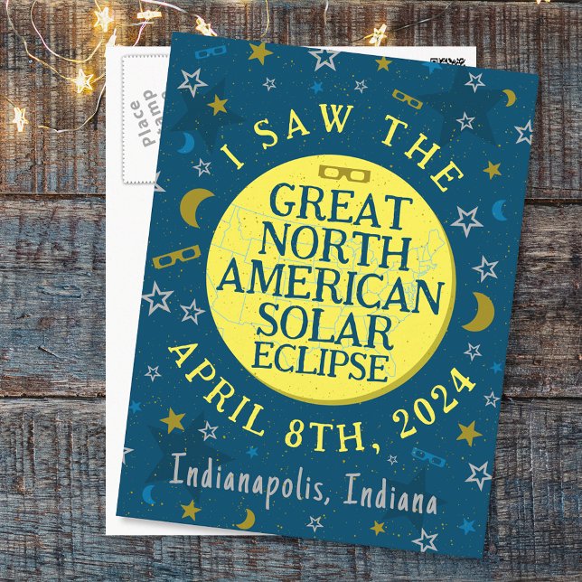 Great North American Solar Eclipse Apr 2024 Custom Postcard (Creator Uploaded)