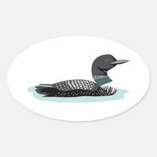 Great Northern Loon Oval Sticker