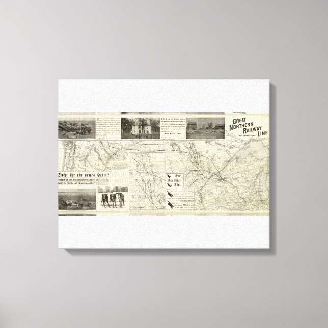 Great Northern Railroad line Canvas Print (Front)