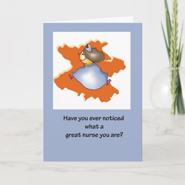 Great Nurse on Nurses Day Thank You Card (Front)