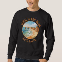 Great Ocean Road Australia Distressed Circle Retro